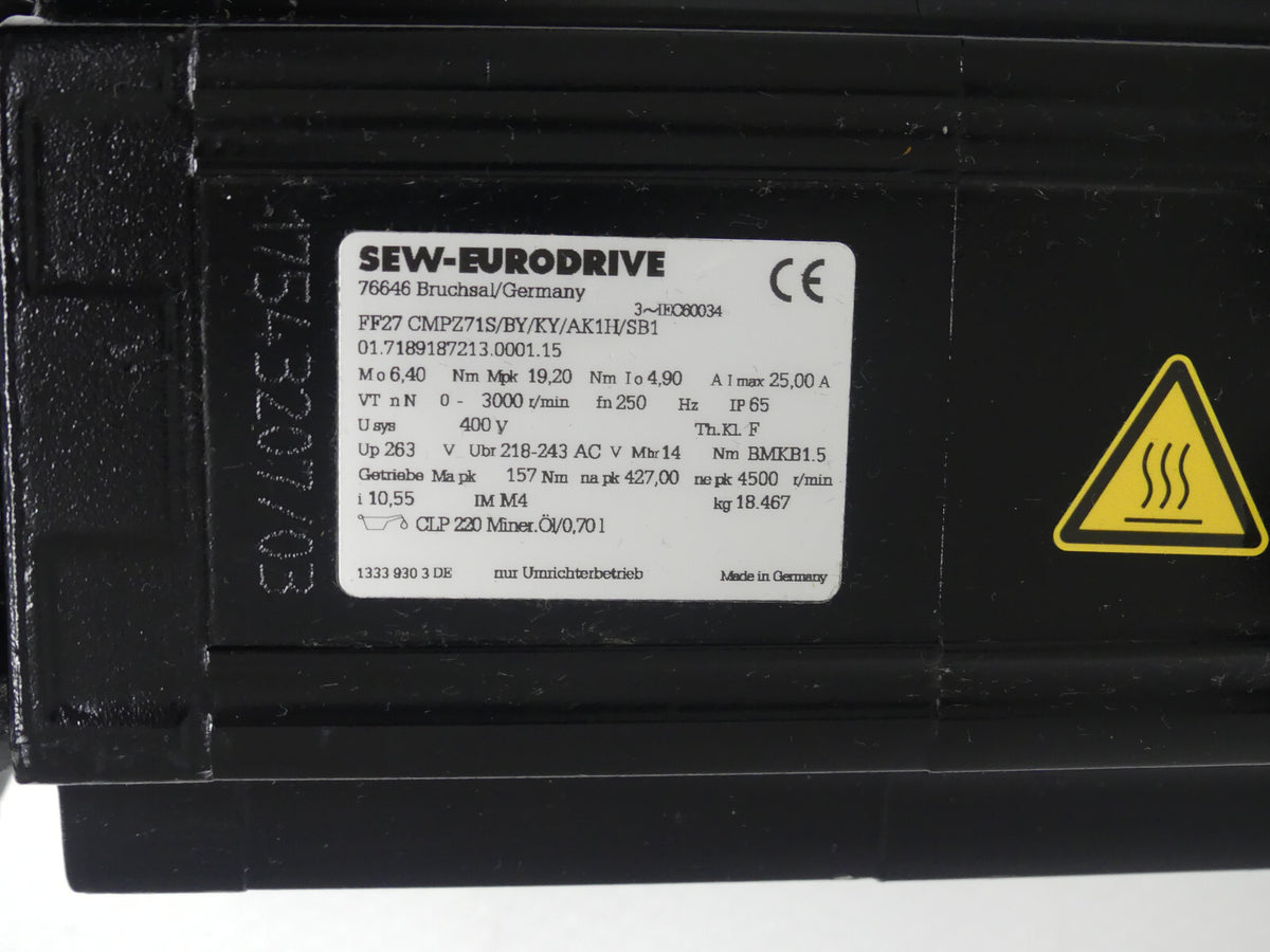 SEW-EURODRIVE FF27 CMPZ71S/BY/KY/AK1H/SB1