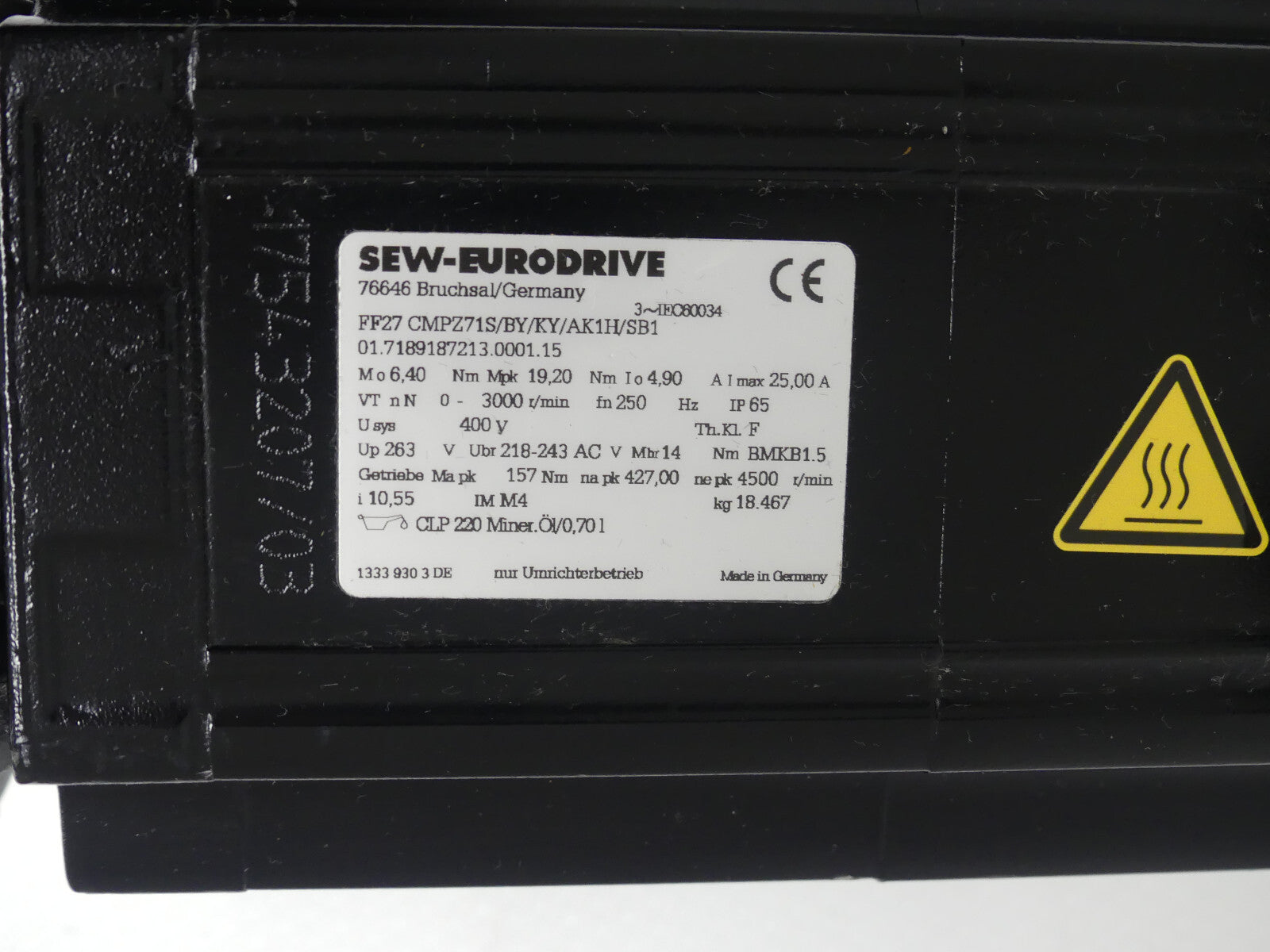 SEW-EURODRIVE FF27 CMPZ71S/BY/KY/AK1H/SB1