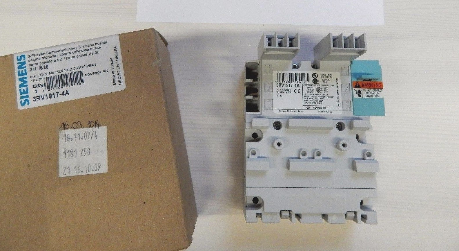 Siemens 3-Phasen Sammelschiene 6RV1917-4A Neu