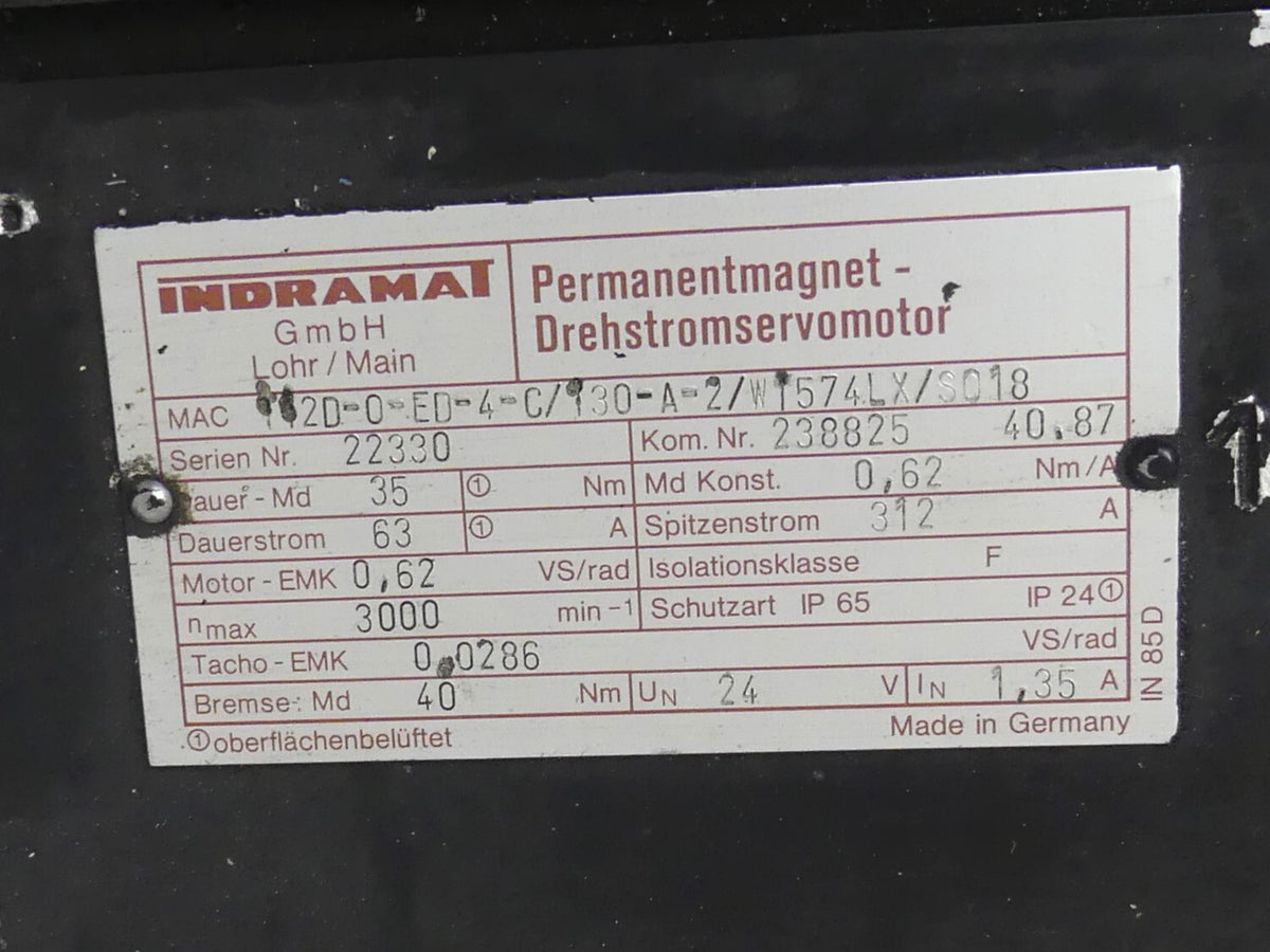 INDRAMAT MAC112D-0-ED-4-C/130-A-2/WI574LX/S018