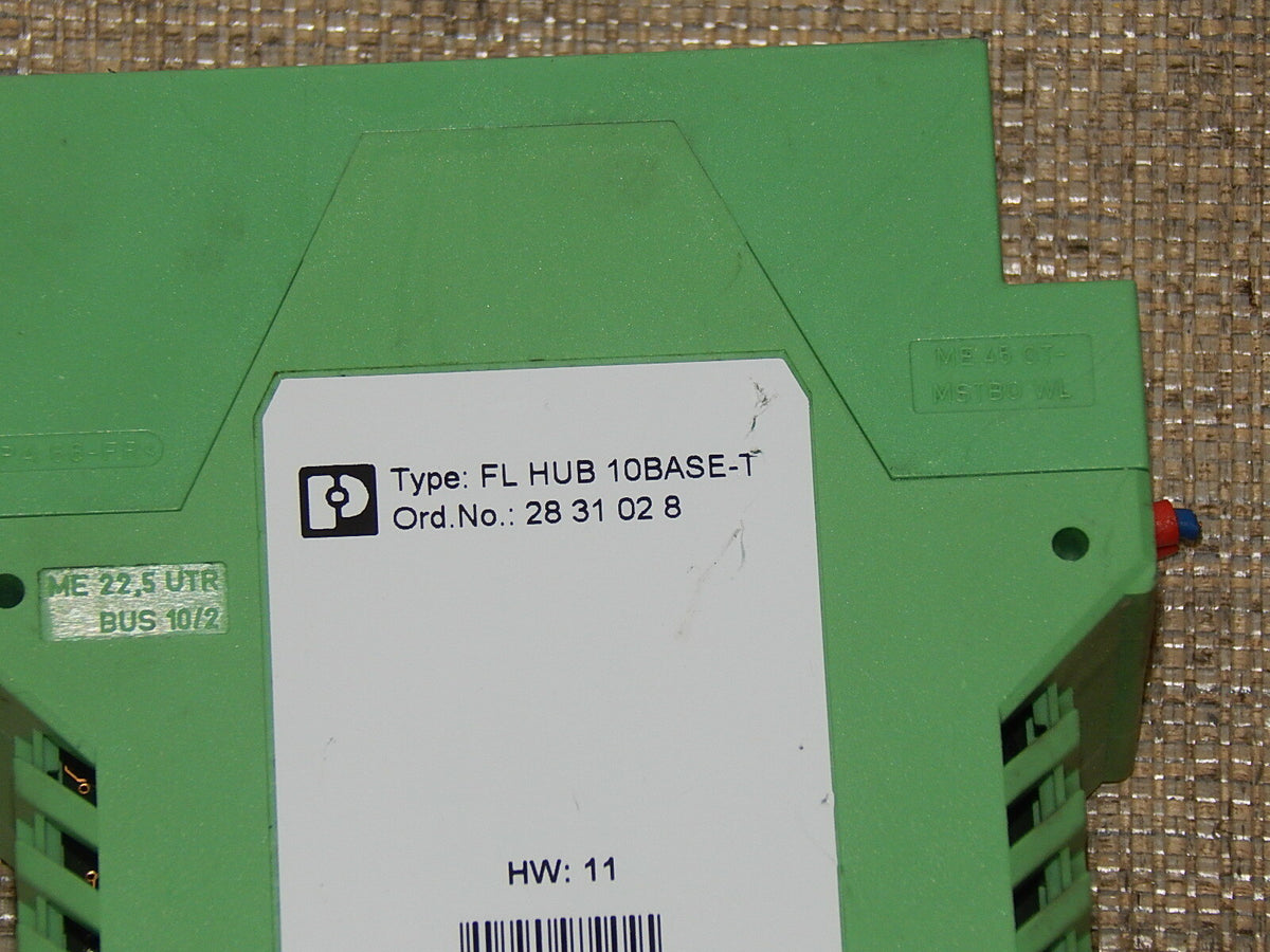  Phoenix Contact FL HUB 10BASE-T Ord.No.:2831028 HW: 11 used