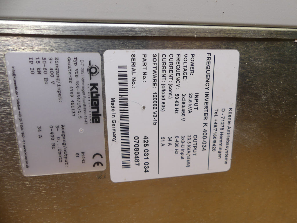 Küenle VECTRON VCB 400-034 Frequenzumrichter VCB400034 15 kw s.Bilder