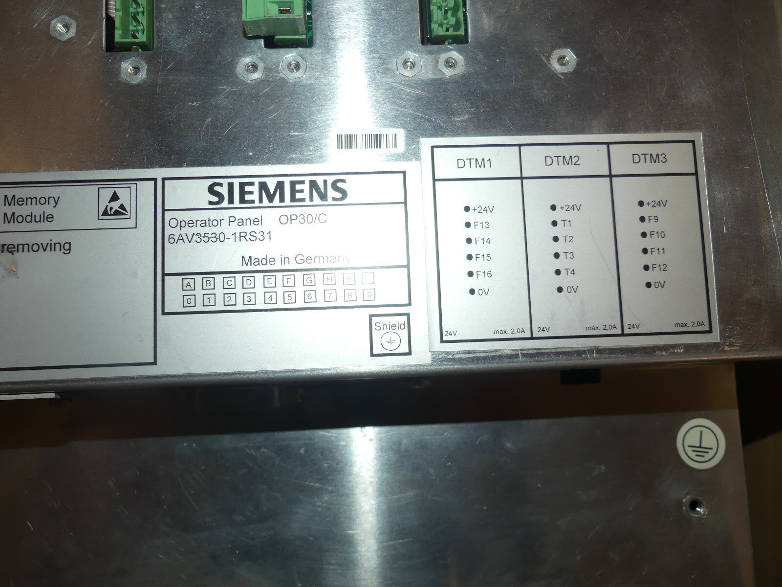 Siemens Operator Panel OP30/C Color 6AV3530-1RS31