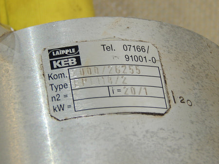  KEB Planetengetriebe  EPL118/2  KOm.2000/26255 i=20/1 Used
