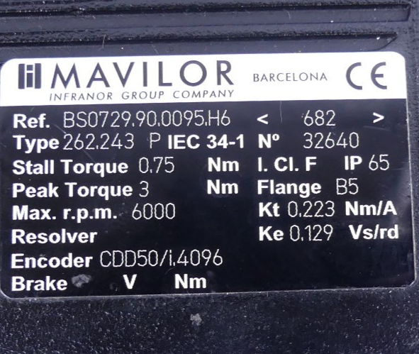 MAVILOR MOTORS BS0729.90.0095.H6  262.243