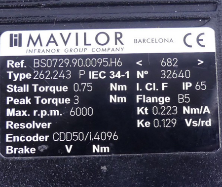 MAVILOR MOTORS BS0729.90.0095.H6  262.243