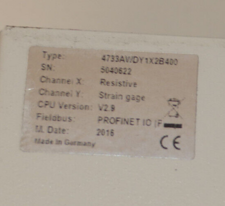 KISTLER DMF-P A400 TYPE 4733AWDY1X2B400 DIGITALES MESSSYSTEM — USED
