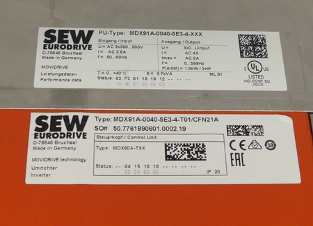 SEW MDX91A-0040-5E3-4-T01/CFN21A