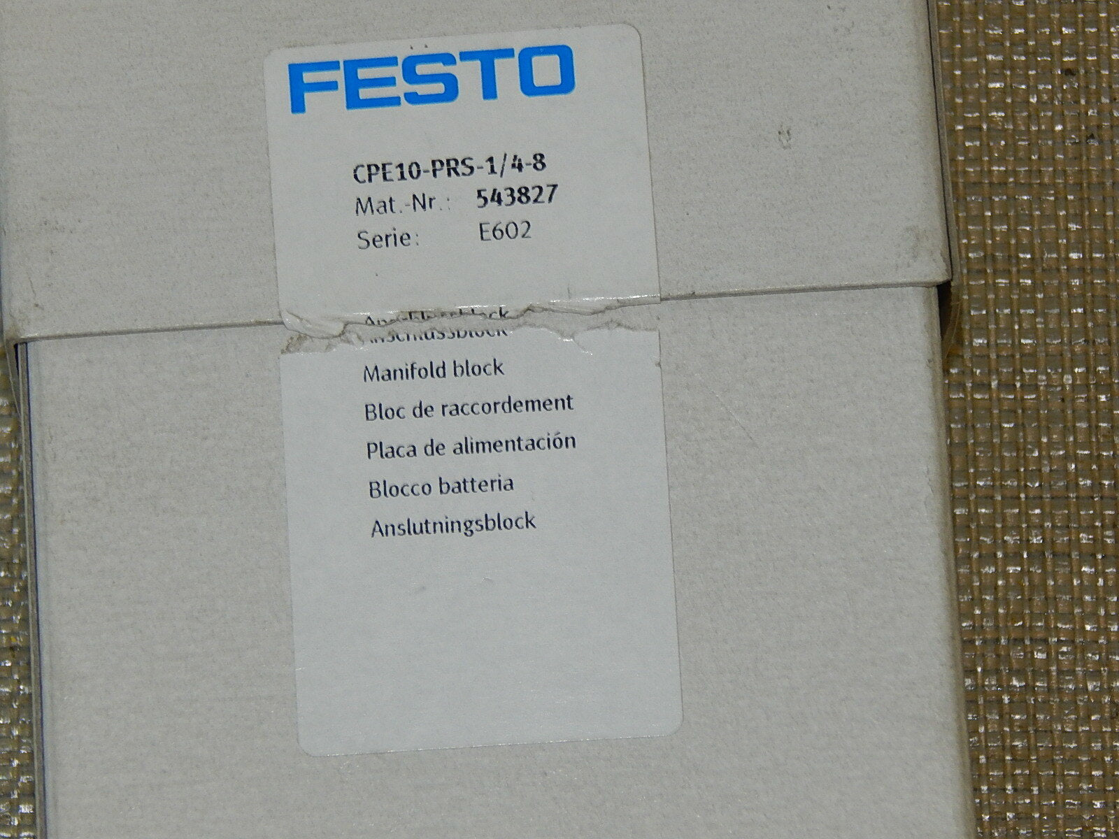  Festo  CPE10-PRS-1/4-8  Krümmer Block New