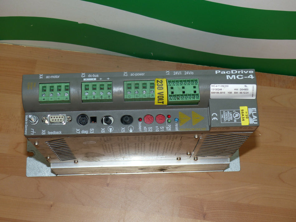 ELAU PAC DRIVE MC-4 SERVO AMPLIFIER 13130246 // MC-4/11/05/230