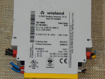 Sicherheitsschaltgerät Wieland SNO 4003K  used