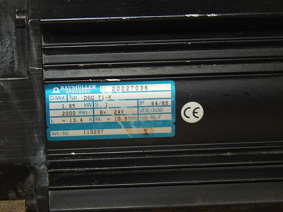  Baumüller DSG 71-K  DSG71-K  1,95kW rpm2000 used