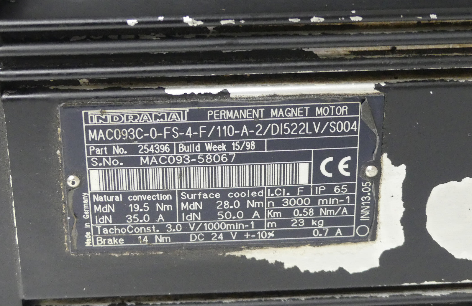 Indramat MAC093C-0-FS-4-F/110-A-2/DI522LV/S004