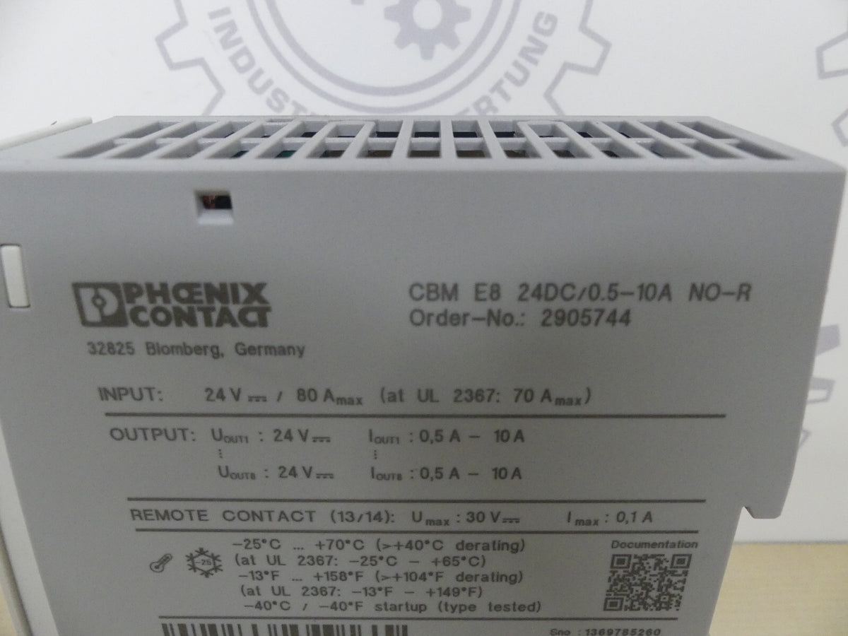 PHOENIX CONTACT CBM E8 24DC/0.5-10A NO-R 2905744