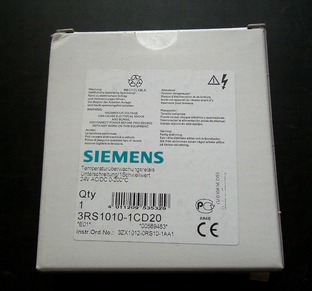 Siemens Temperaturüberwachungsrelais 24V AC/DC  3RS1010-1CD20 Neu
