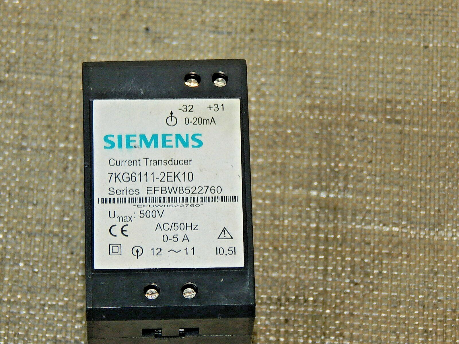  Siemens Current Transducer 7GK6111-2EK10 used