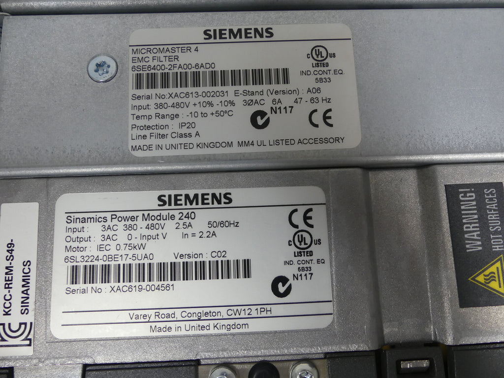 Siemens 6SL3224-0BE17-5UA0 +6SL3244-0BB12-1BA1