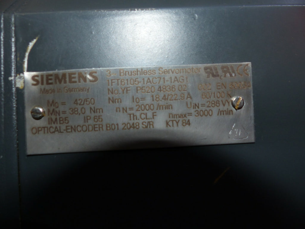 SIEMENS 1FT6105-1AC71-1AG1 Servomotor 