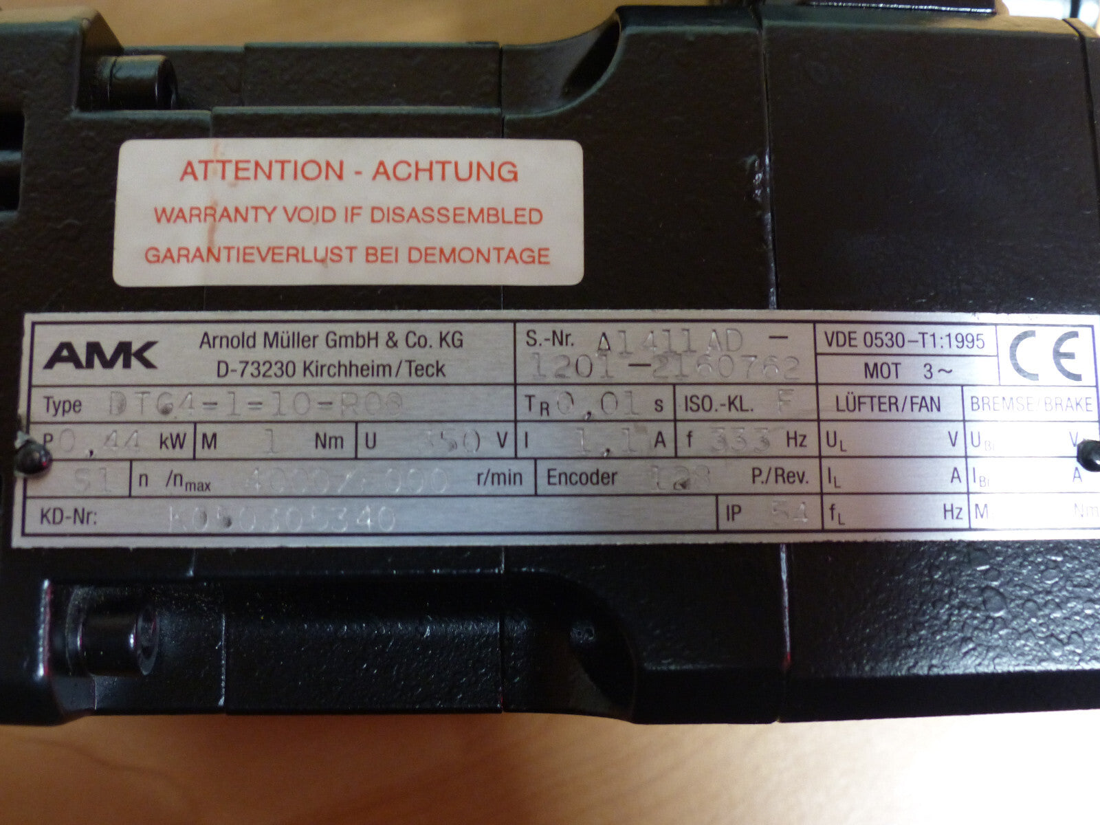 AMK Servomotor DTG4-1-10-R00 mit eisele getriebe epl64/1