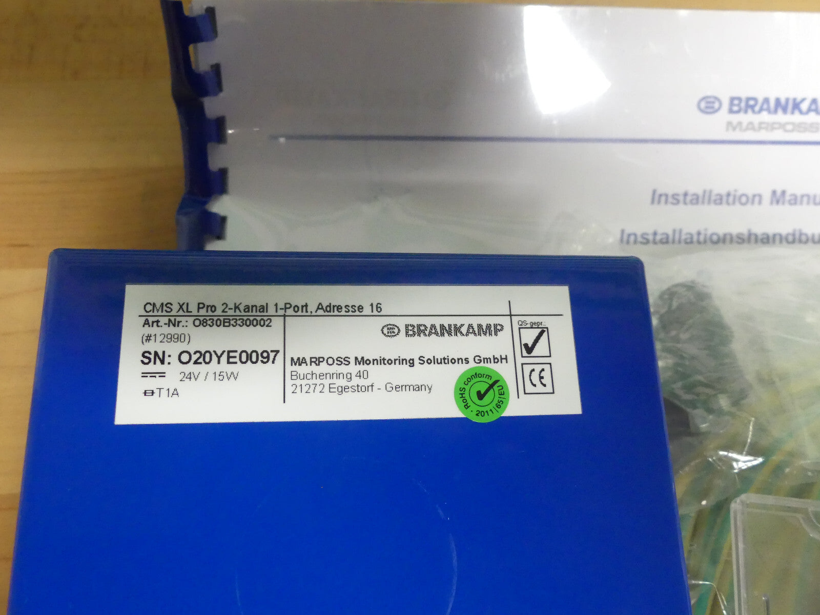 brankamp marposs cms xl pro 2-kanal 1-port,adresse 16 sn:o19ye0471