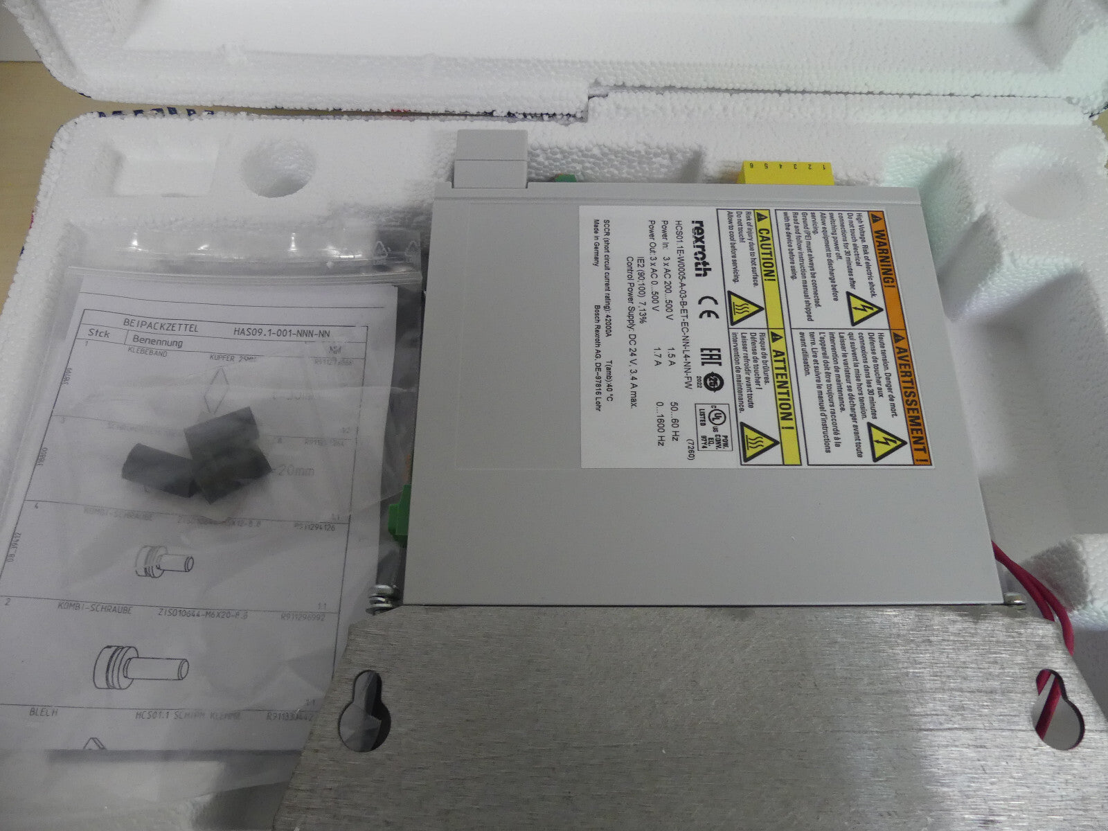 REXROTH HCS01. 1E-W0005-A-03-B-ET-EC-NN-L4-NN-FW