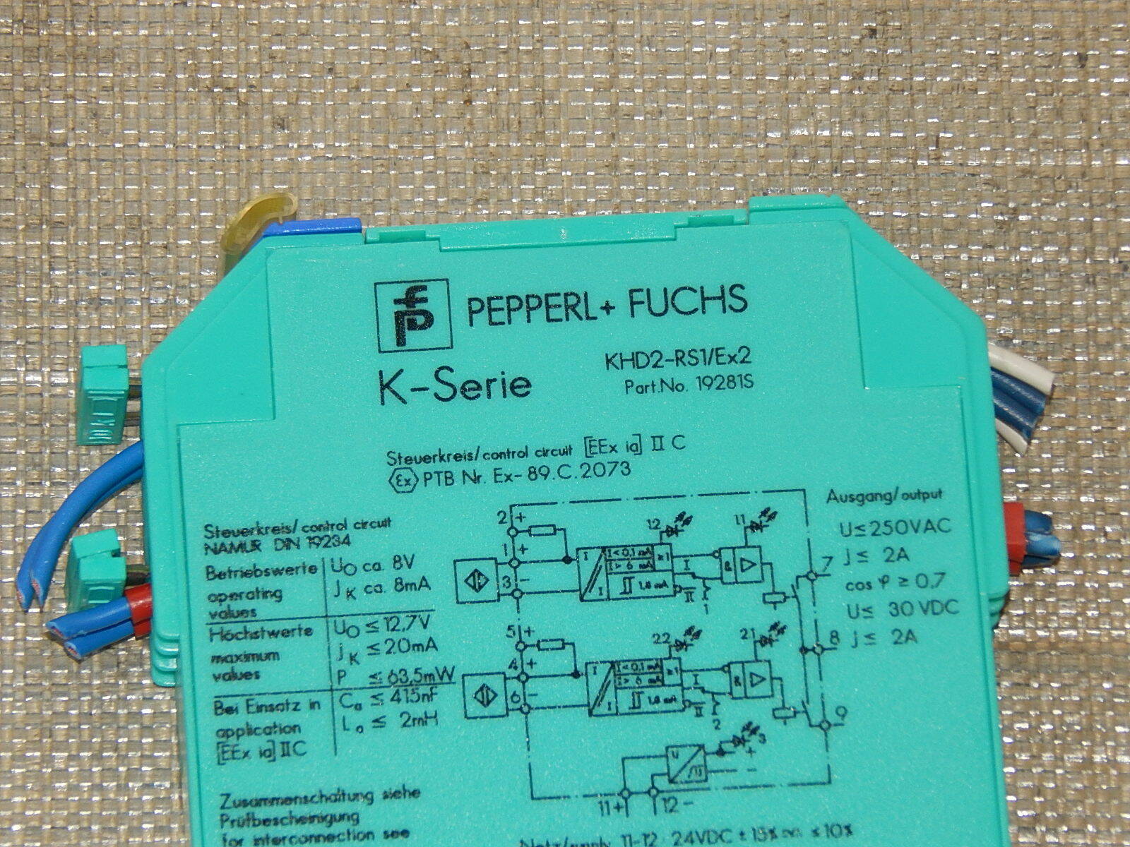  Pepperl + Fuchs K-System KHD2-RS1/Ex2 used