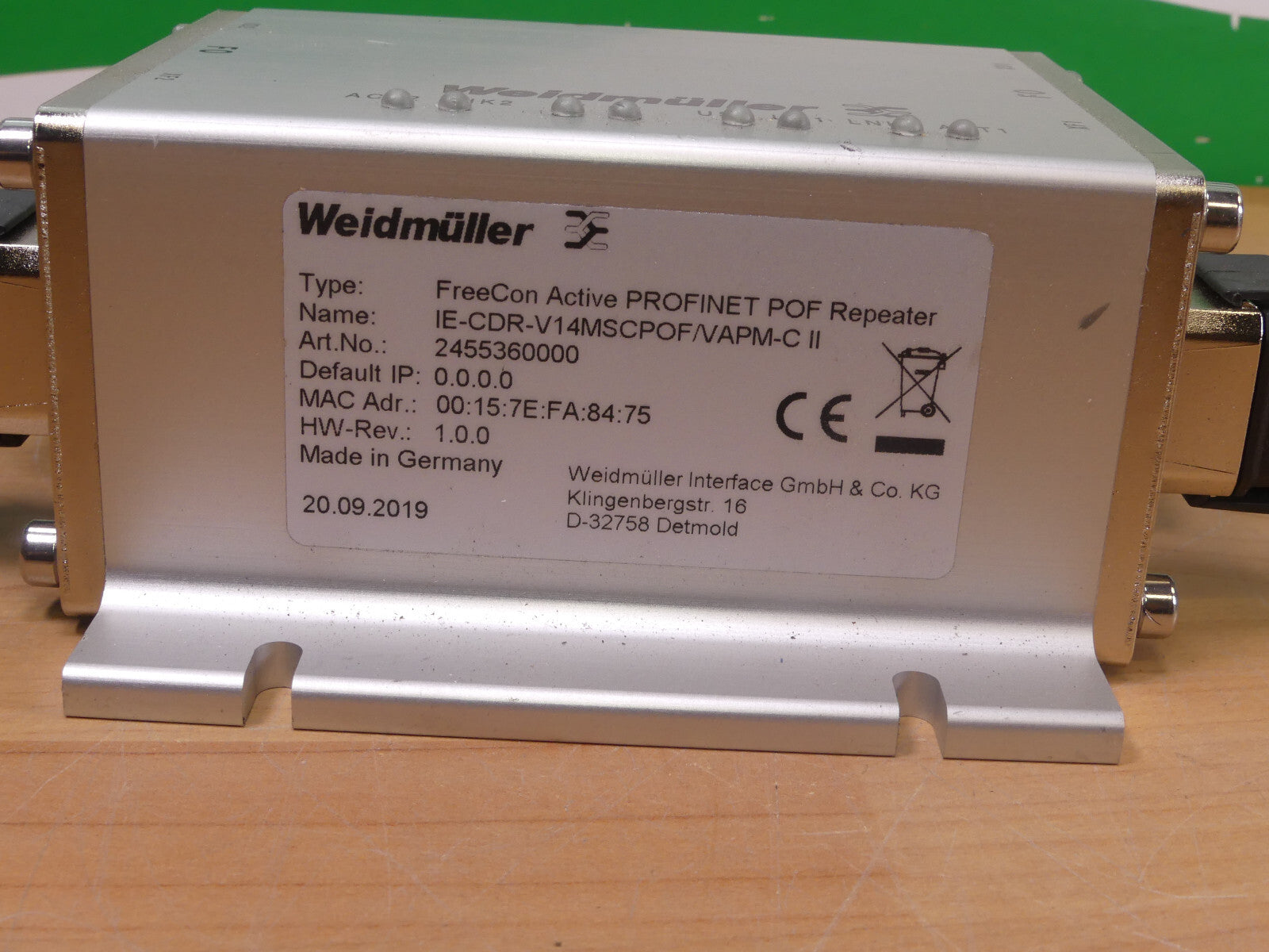 Weidmüller IE-CDR-V14MSCPOF/VAPM-C II Profinet POF Repeater