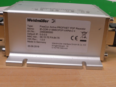 Weidmüller IE-CDR-V14MSCPOF/VAPM-C II Profinet POF Repeater