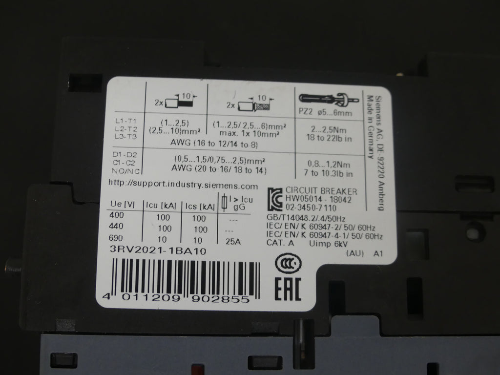 Siemens 3RV2021-1BA10
