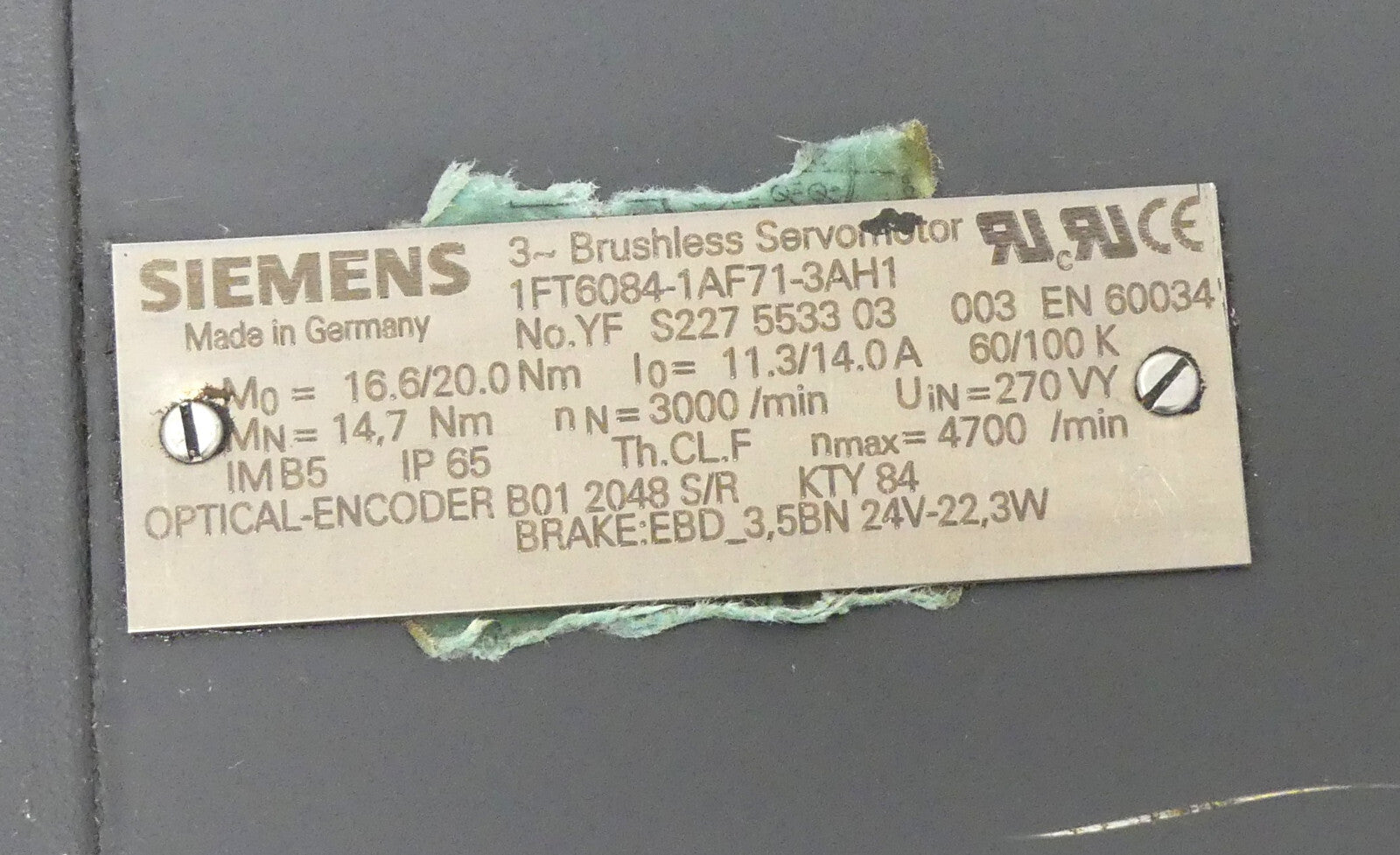 Siemens 1FT6084-1AF71-3AH1
