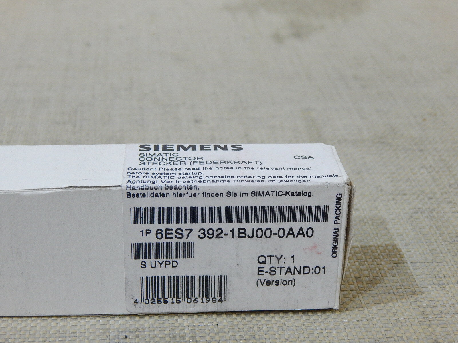 Siemens Simatic S7 6ES7 392-1BJ00-0AA0 //6ES7392-1BJ00-0AA0 E:01  New