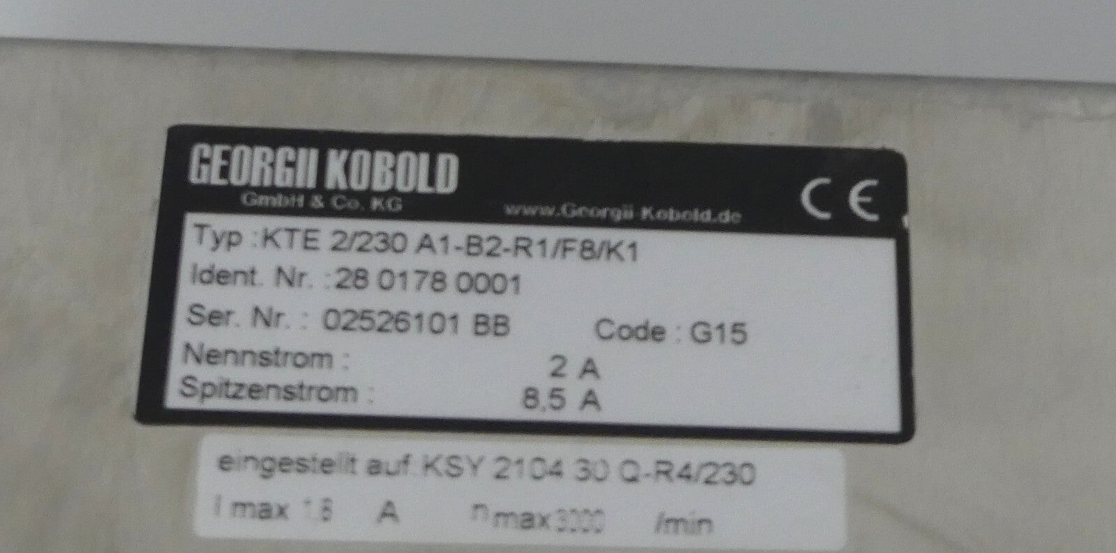 GEORGII KOBOLD KTE2/230A1-B2-R1/F8/K1