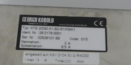 GEORGII KOBOLD KTE2/230A1-B2-R1/F8/K1