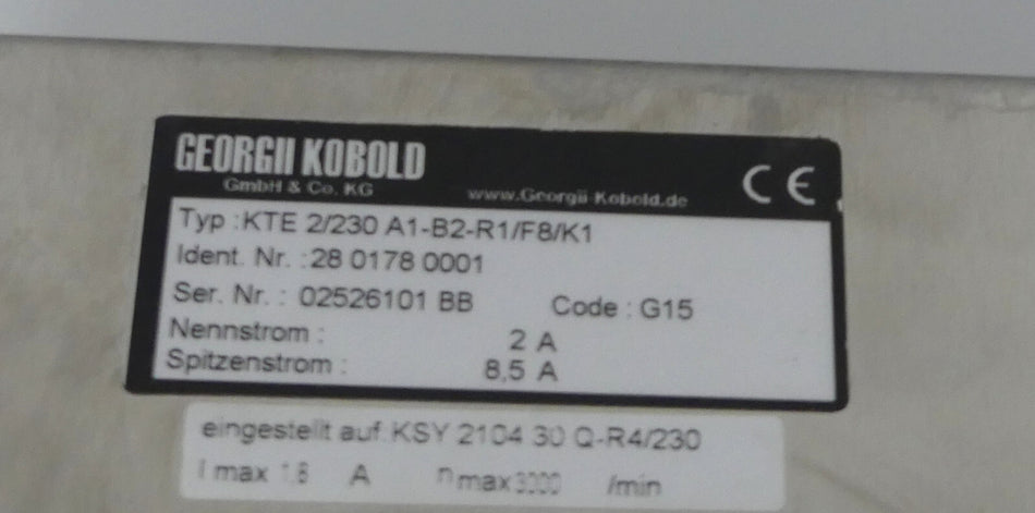 GEORGII KOBOLD KTE2/230A1-B2-R1/F8/K1