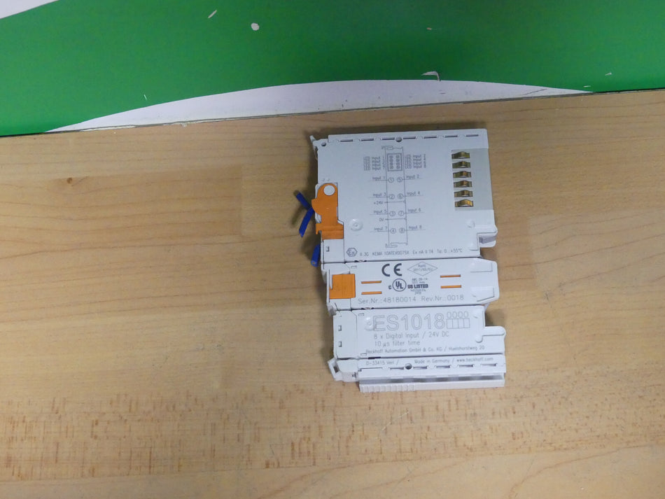 Beckhoff  ES1018  EtherCAT-Klemme 8x Digital Input Klemme used