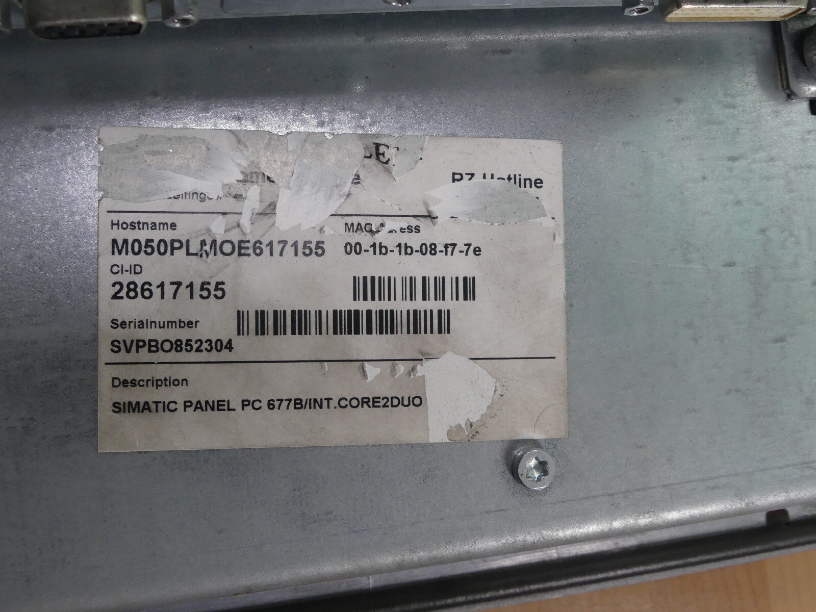 SIEMENS SIMATIC 6AV7803-0BC20-1AA0 6AV7 803-0BC20-1AA0 Panel PC 677 15"