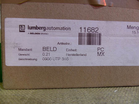 2x Lumberg Automation 0906 UTP 316