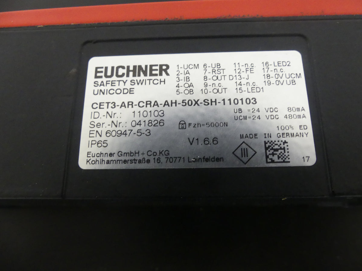 Euchner CET3-AR-CRA-AH-50X-SH-110103