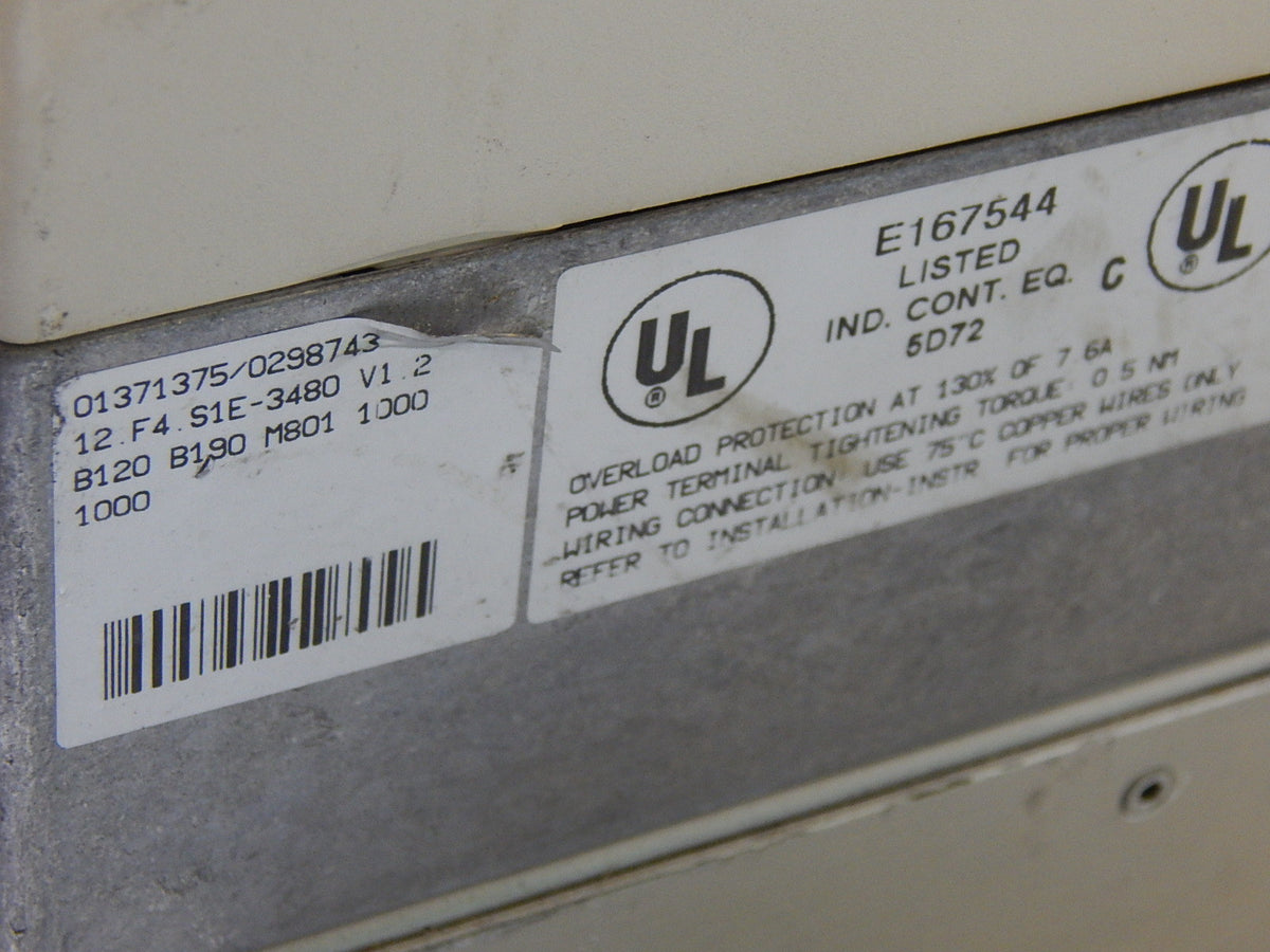 KEB F4 12.F4.S1E-3480/1.2 //12F4S1E348012 12.F4.S1E-3480  6,6kVA 4kW Used