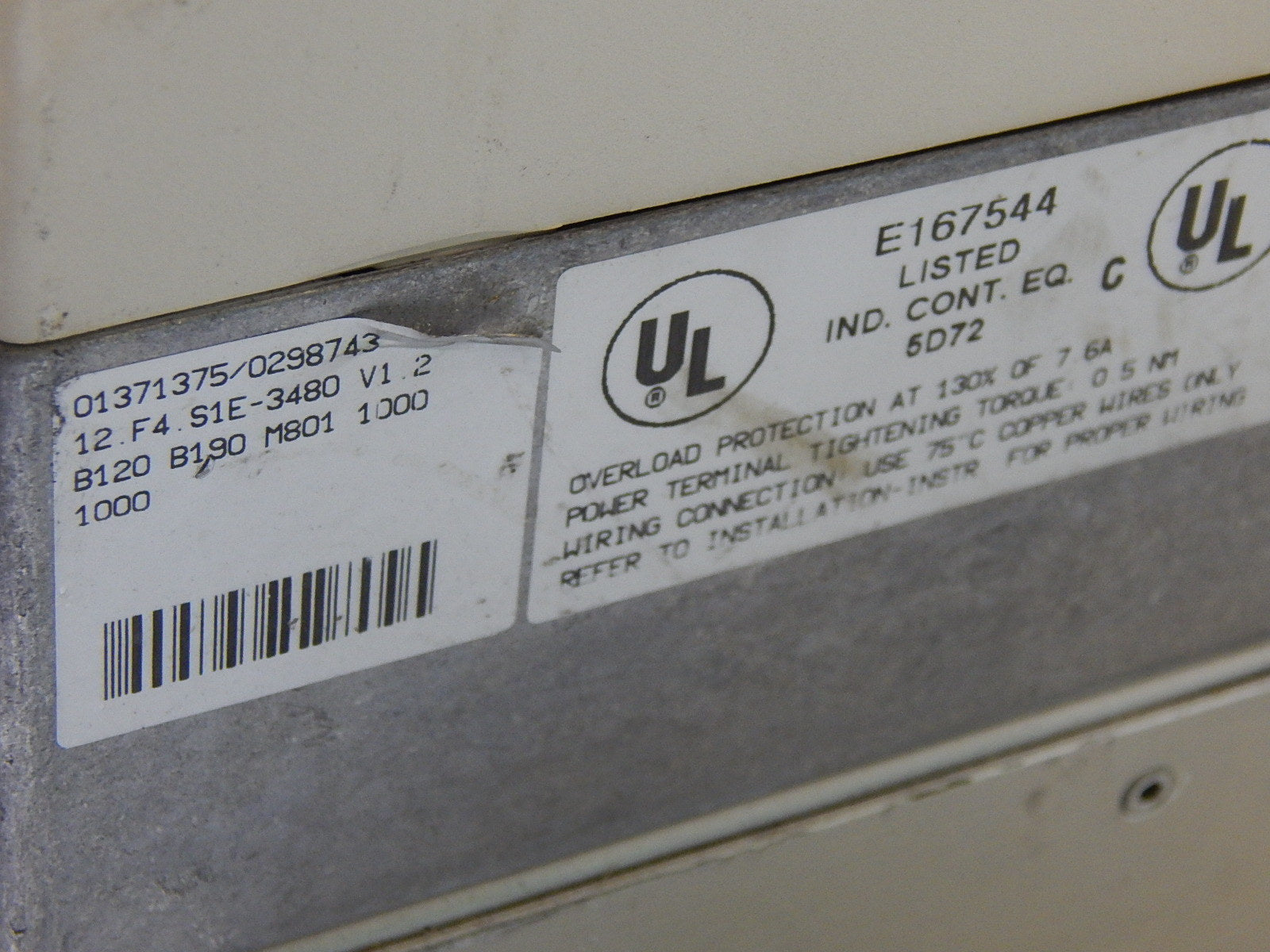 KEB F4 12.F4.S1E-3480/1.2 //12F4S1E348012 12.F4.S1E-3480  6,6kVA 4kW Used