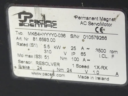 Pacific Scientific MK64HYYYY0-036