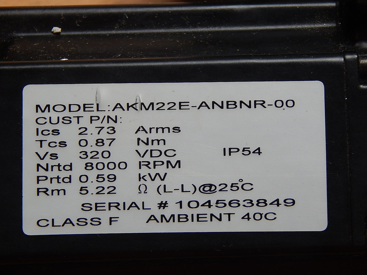Kollmorgen AKM22E-ANBNR-00 Servomotor Motor + Neugart PLE 60 Getriebe i=9 Used