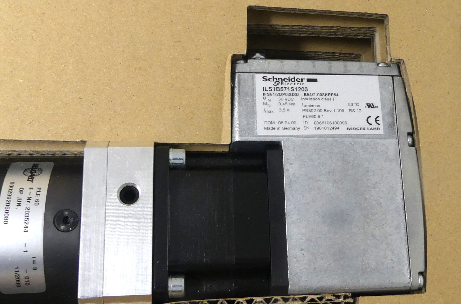  Schneider Electric ILS1B571S1203 Stepper Motor IFS61/2DP0ISDS +Neugart  PLE 60