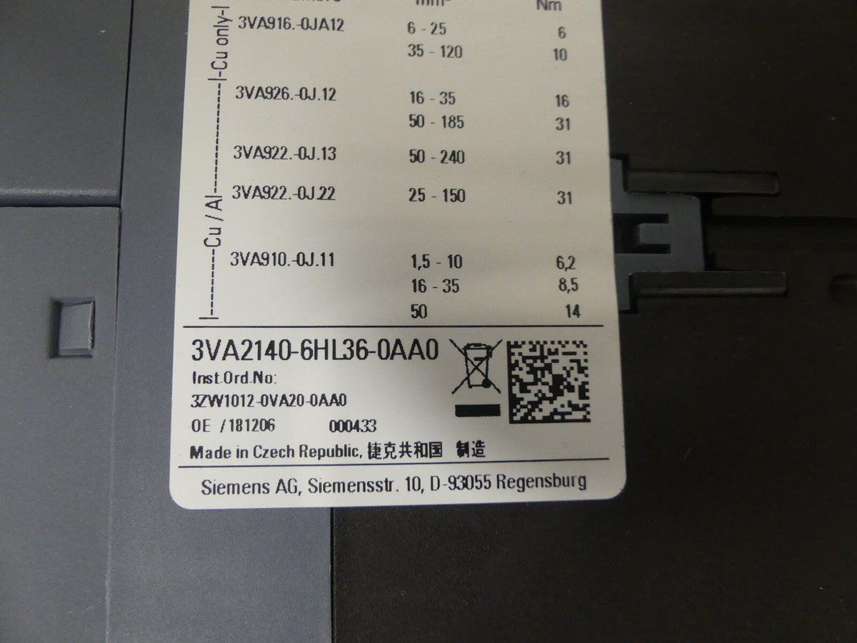 siemens  3VA2140-6HL36-0AA0