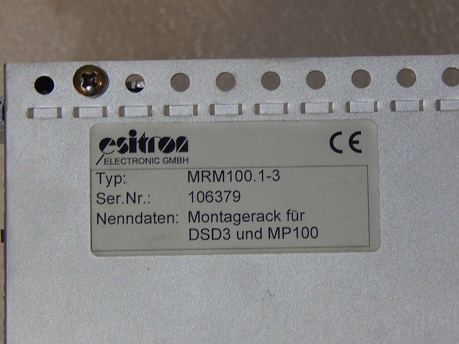 esitron  MP 100  MRM100.1-3  Montagerack für DSD3 und MP100  Used