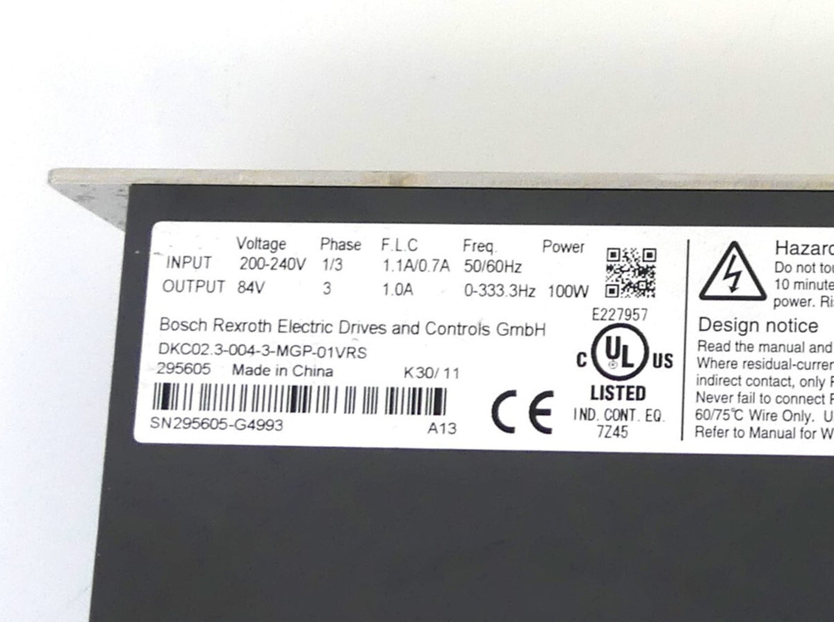 Rexroth Ecodrive Cs DKC02.3-004-3-MGP-01VRS