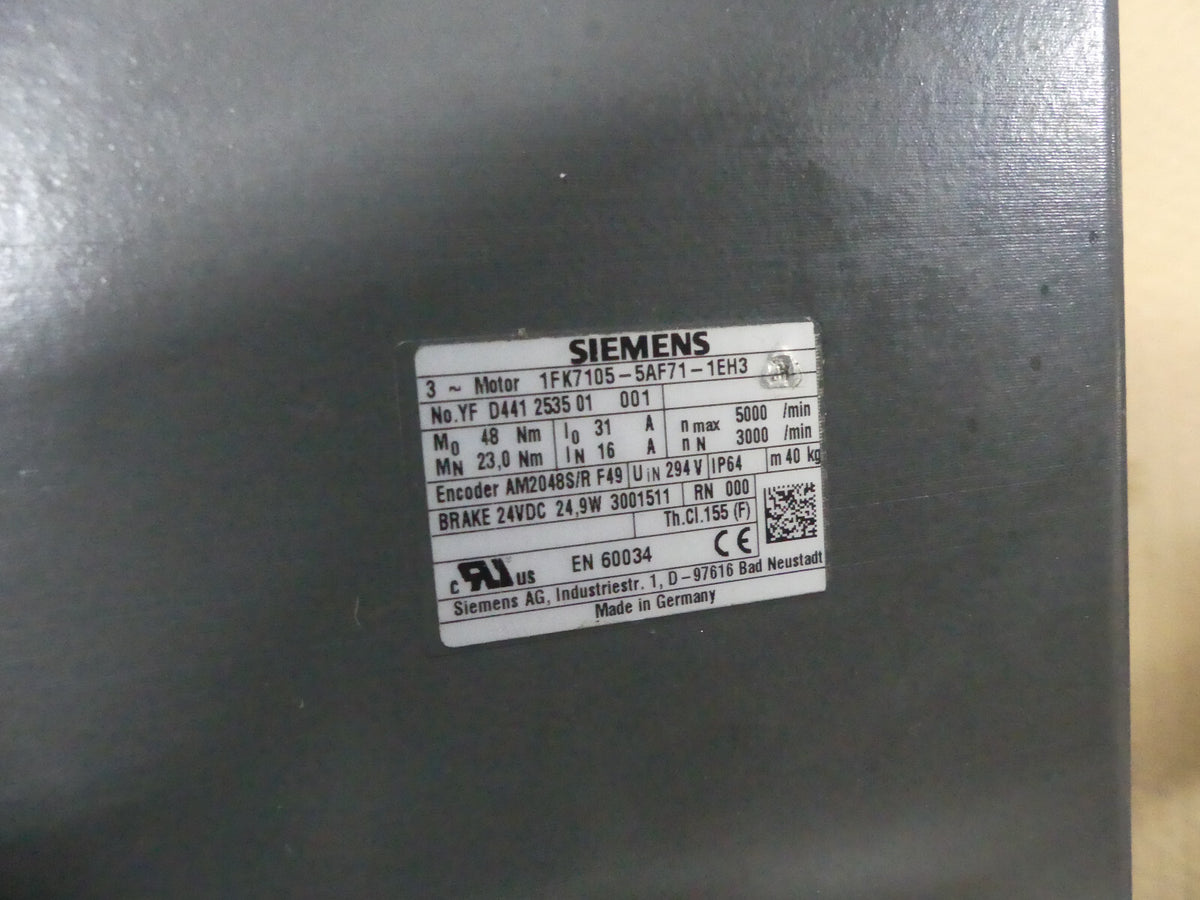 Siemens 1FK7105-5AF71-1EH3  Servomotor