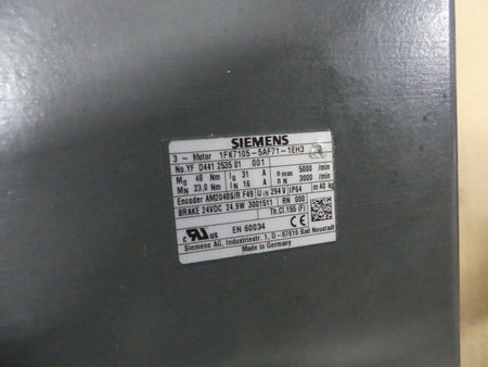 Siemens 1FK7105-5AF71-1EH3  Servomotor