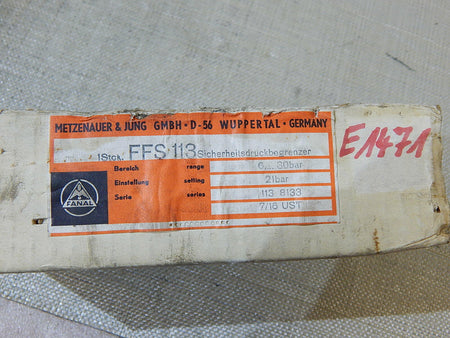 Metzenauer Fanal FFS113  Temperaturregler Drucwächter  6...30bar 