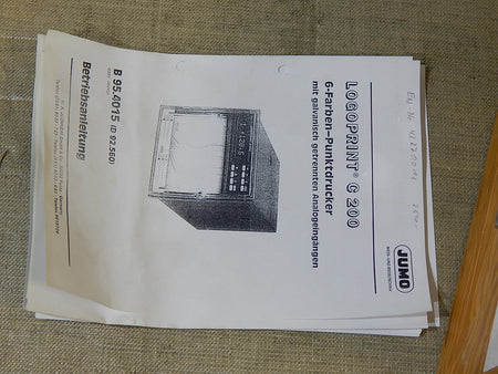 JUMO Punktdrucker Logoprint  C 200  6-Farben-Punktdrucker  mit Betriebsanleitung